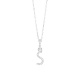 Colgante Inicial de oro blanco de 18 Kt con diamantes de 0,06 a 0,11 ct