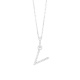 Colgante Inicial de oro blanco de 18 Kt con diamantes de 0,06 a 0,11 ct