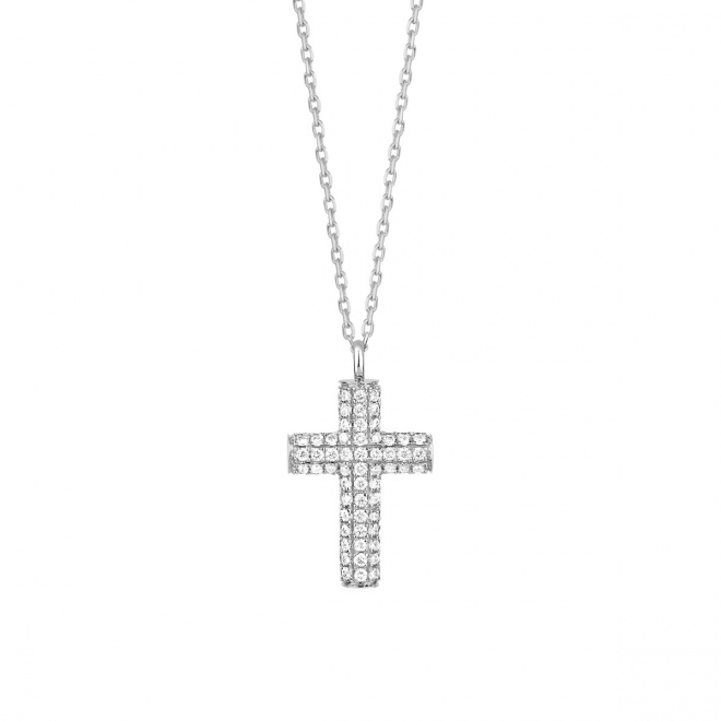 Colgante Micropavé de oro blanco de 18 Kt con diamantes de 0,12 a 0,50 ct
