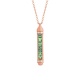 Colgante de oro rosa de 18 Kt con zafiro de 0,66 ct y diamantes de 0,07 ct