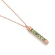 Colgante de oro rosa de 18 Kt con zafiro de 0,66 ct y diamantes de 0,07 ct