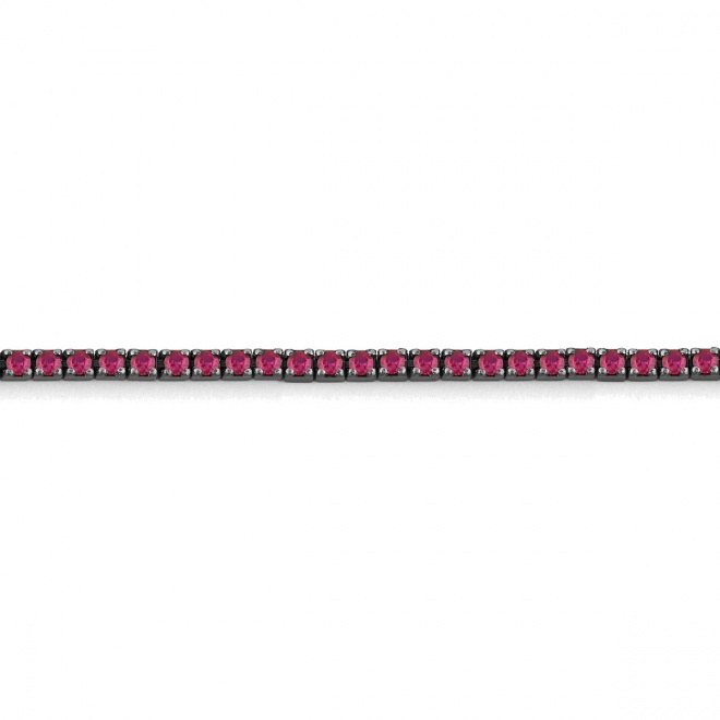 Pulsera Rivière de titanio con rubí