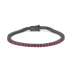 Pulsera Rivière de titanio con rubí