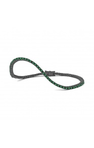 Pulsera Rivière de titanio con tsavorita