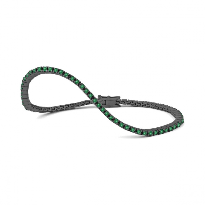 Pulsera Rivière de titanio con tsavorita