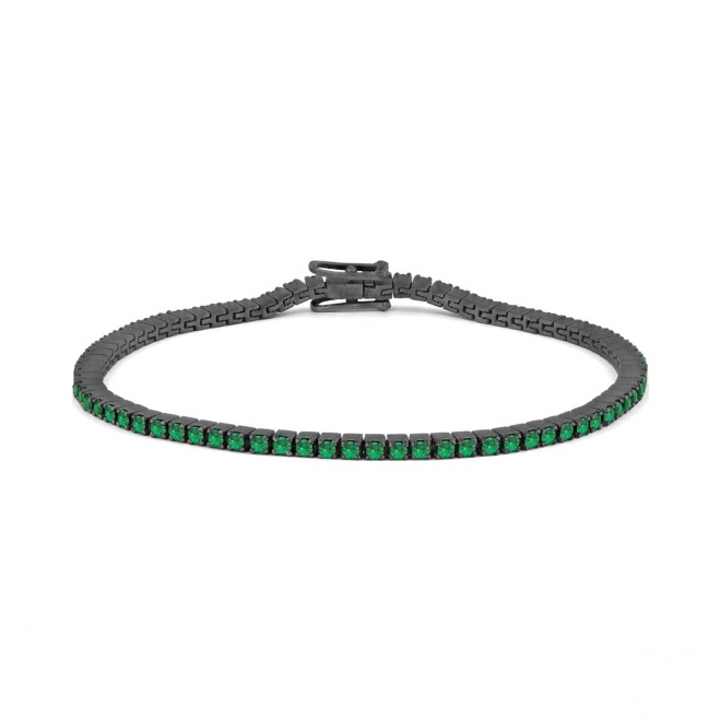 Pulsera Rivière de titanio con tsavorita