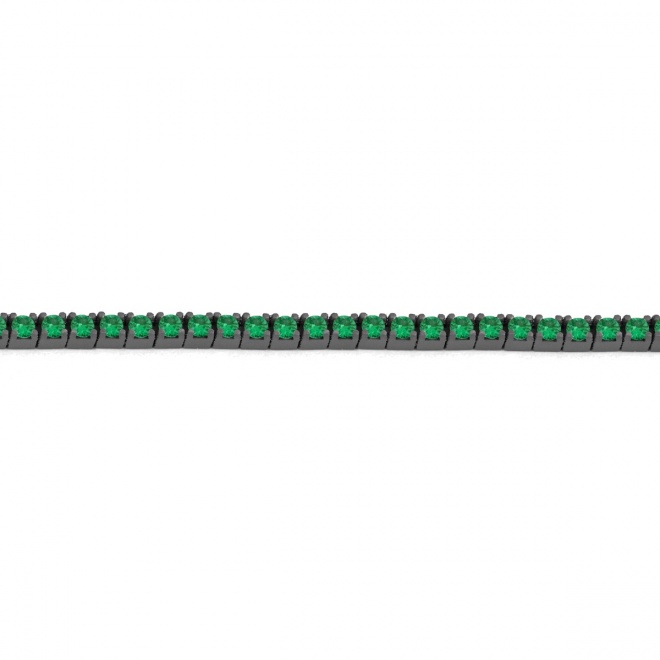 Pulsera Rivière de titanio con tsavorita