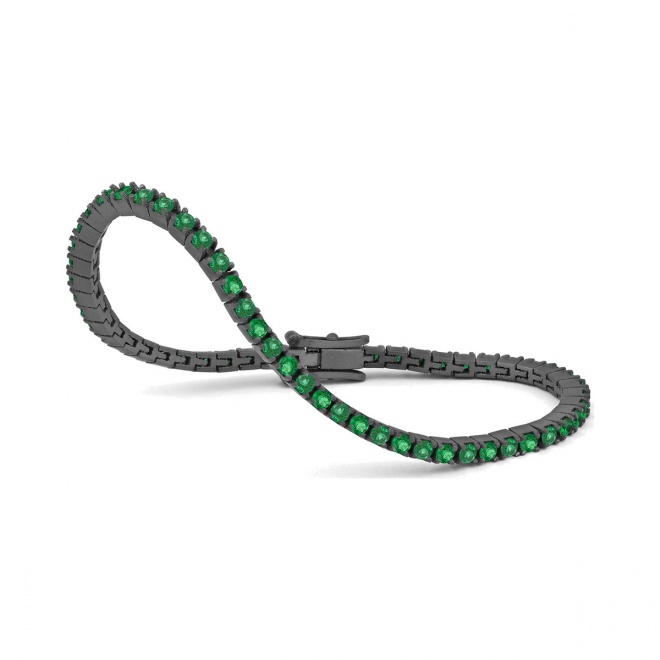 Pulsera Rivière de titanio con tsavorita