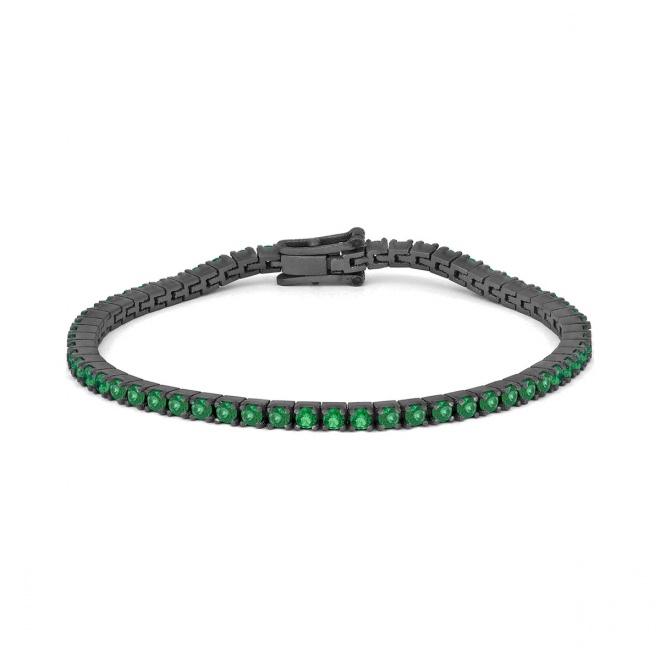 Pulsera Rivière de titanio con tsavorita
