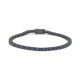 Pulsera Rivière de titanio con zafiro azul