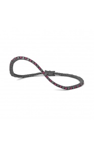 Pulsera Rivière de titanio con rubí