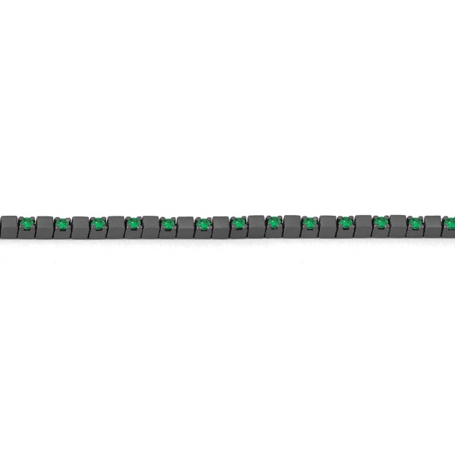 Pulsera Rivière de titanio con tsavorita