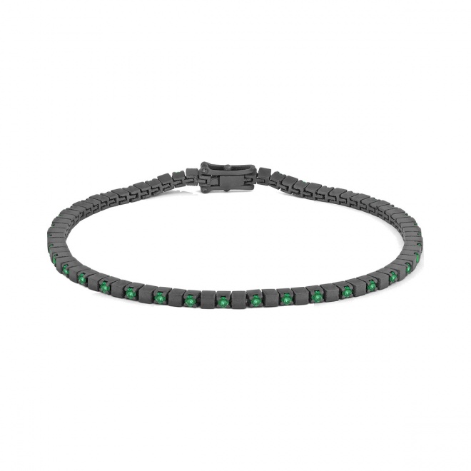 Pulsera Rivière de titanio con tsavorita
