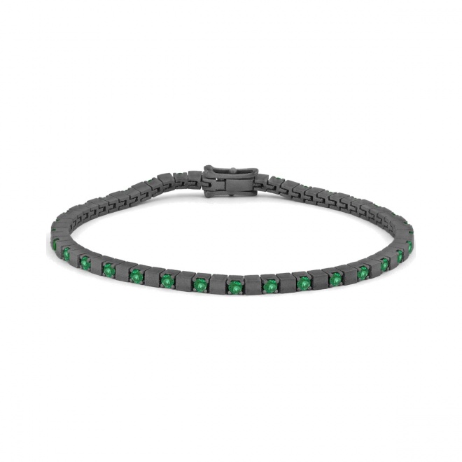 Pulsera Rivière de titanio con tsavorita