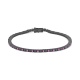 Pulsera Rivière de titanio con zafiro rosa