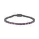 Pulsera Rivière de titanio con zafiro rosa