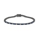 Pulsera Rivière de titanio con zafiro azul y diamantes