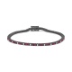 Pulsera Rivière de titanio con rubí y diamantes