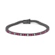 Pulsera Rivière de titanio con rubí y diamantes