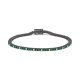 Pulsera Rivière de titanio con tsavorita y diamantes