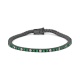 Pulsera Rivière de titanio con tsavorita y diamantes