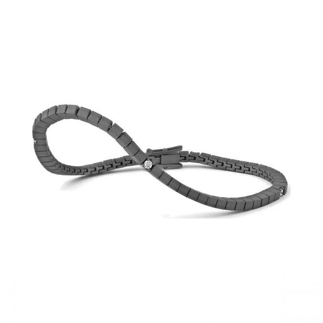 Pulsera Rivière de titanio con diamantes de 0,14 a 0,29 ct