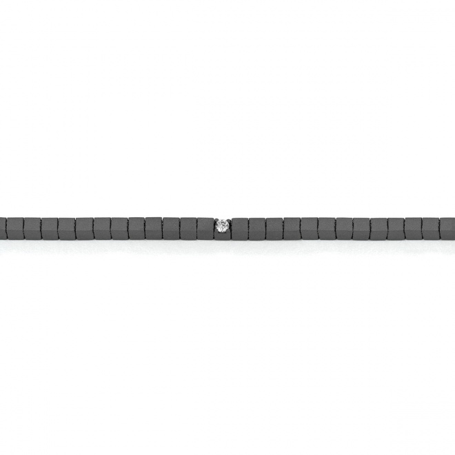 Pulsera Rivière de titanio con diamantes de 0,14 a 0,29 ct