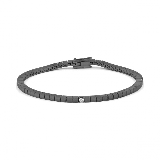 Pulsera Rivière de titanio con diamantes de 0,14 a 0,29 ct