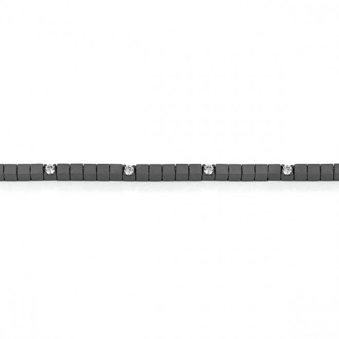 Pulsera Rivière de titanio con diamantes de 0,55 a 0,60 ct