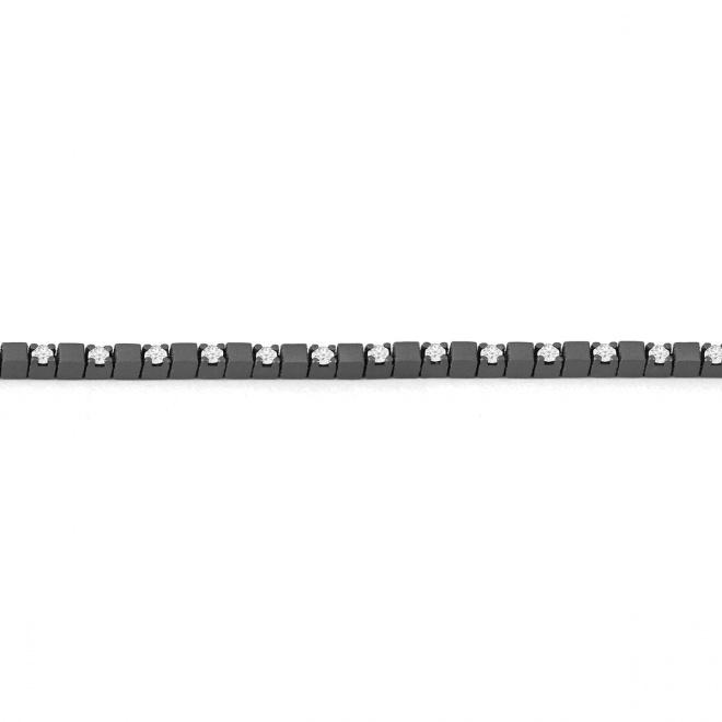 Pulsera Rivière de titanio con diamantes de 0,85 a 1,80 ct