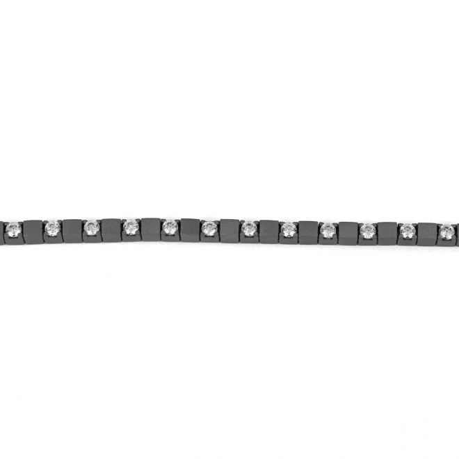 Pulsera Rivière de titanio con diamantes de 0,85 a 1,80 ct