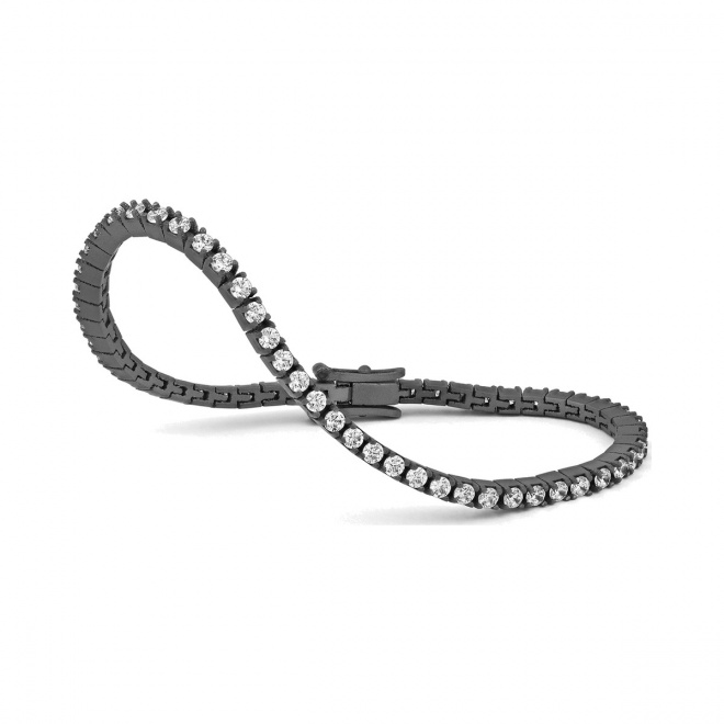 Pulsera Rivière de titanio con diamantes de 1,70 a 3,70 ct