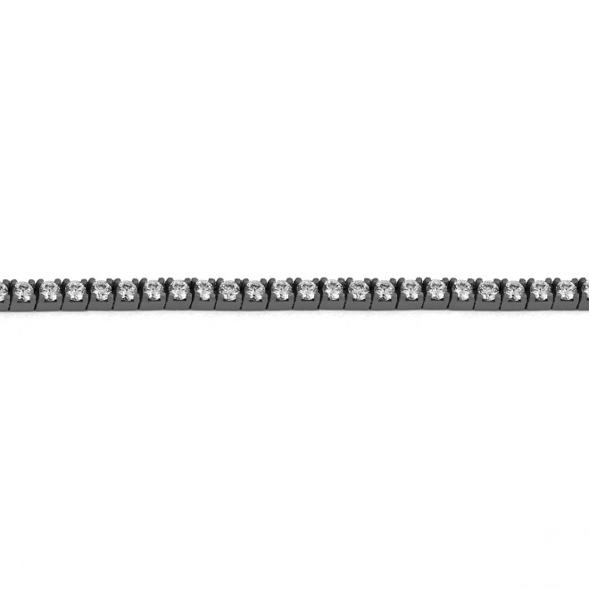 Pulsera Rivière de titanio con diamantes de 1,70 a 3,70 ct