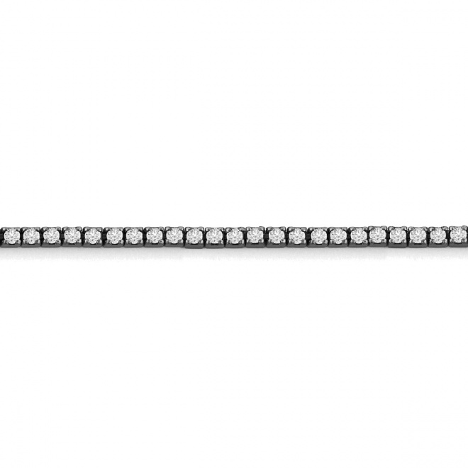 Pulsera Rivière de titanio con diamantes de 1,70 a 3,70 ct