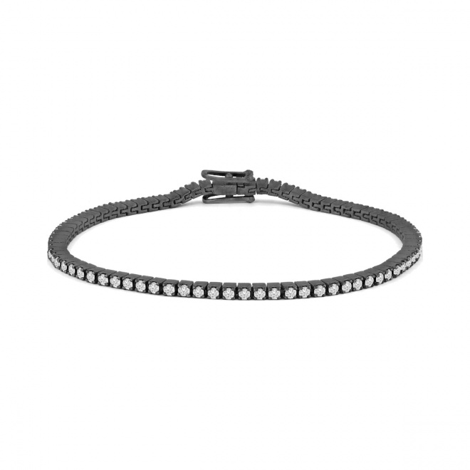 Pulsera Rivière de titanio con diamantes de 1,70 a 3,70 ct