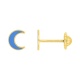 Pendientes de bebé de oro amarillo de 18 Kt con esmalte, luna