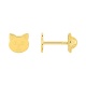 Pendientes de bebé de oro amarillo de 18 Kt, gato