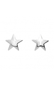 Pendientes de bebé de oro blanco de 18 Kt, estrella