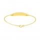 Esclava infantil de oro amarillo de 18 Kt con placa