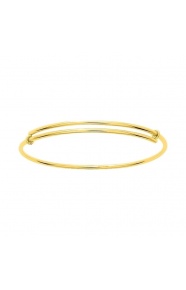 Esclava infantil de oro amarillo de 18 Kt, doble aro