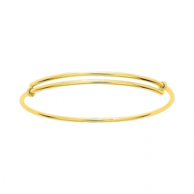 Esclava infantil de oro amarillo de 18 Kt, doble aro