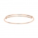 Esclava infantil de oro rosa de 18 Kt, doble aro