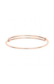 Esclava infantil de oro rosa de 18 Kt, doble aro