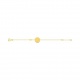 Pulsera infantil de oro amarillo de 18 Kt, disco y mariposa