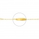 Pulsera infantil con placa redondeada de oro amarillo de 18 Kt, cadena cartier de 2,5 mm