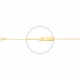 Pulsera infantil con placa con corona tallada de oro amarillo de 18 Kt, cadena cartier barbada de 1,4 mm