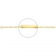 Pulsera infantil con placa recta de oro amarillo de 18 Kt, cadena cartier 3+1 de 2,5 mm