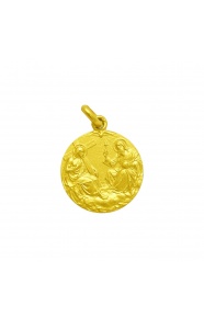 Medalla Santísima Trinidad de oro amarillo de 18 Kt