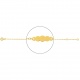 Pulsera infantil con placa de nube de oro amarillo de 18 Kt, cadena marinera plana de 1,5 mm