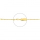 Pulsera infantil con placa recta de oro amarillo de 18 Kt, cadena marinera plana de 3 mm